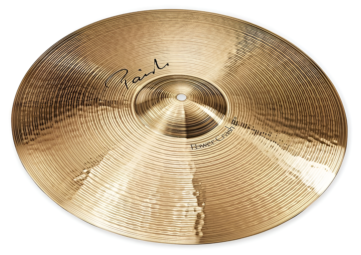 Platillo Crash Paiste Signature Power 17 Pulgadas Aleación Exclusiva Dorado