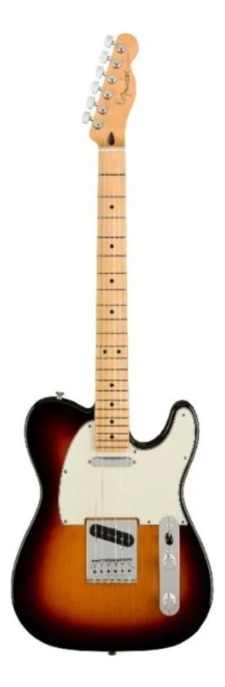 Guitarra Eléctrica Fender Player Telecaster De Aliso 3-color Sunburst Brillante Con Diapasón De Arce
