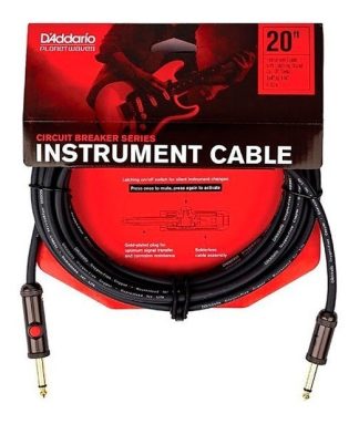 Cable De Instrumentos Daddario Pw-agl-20 6m Con Interruptor