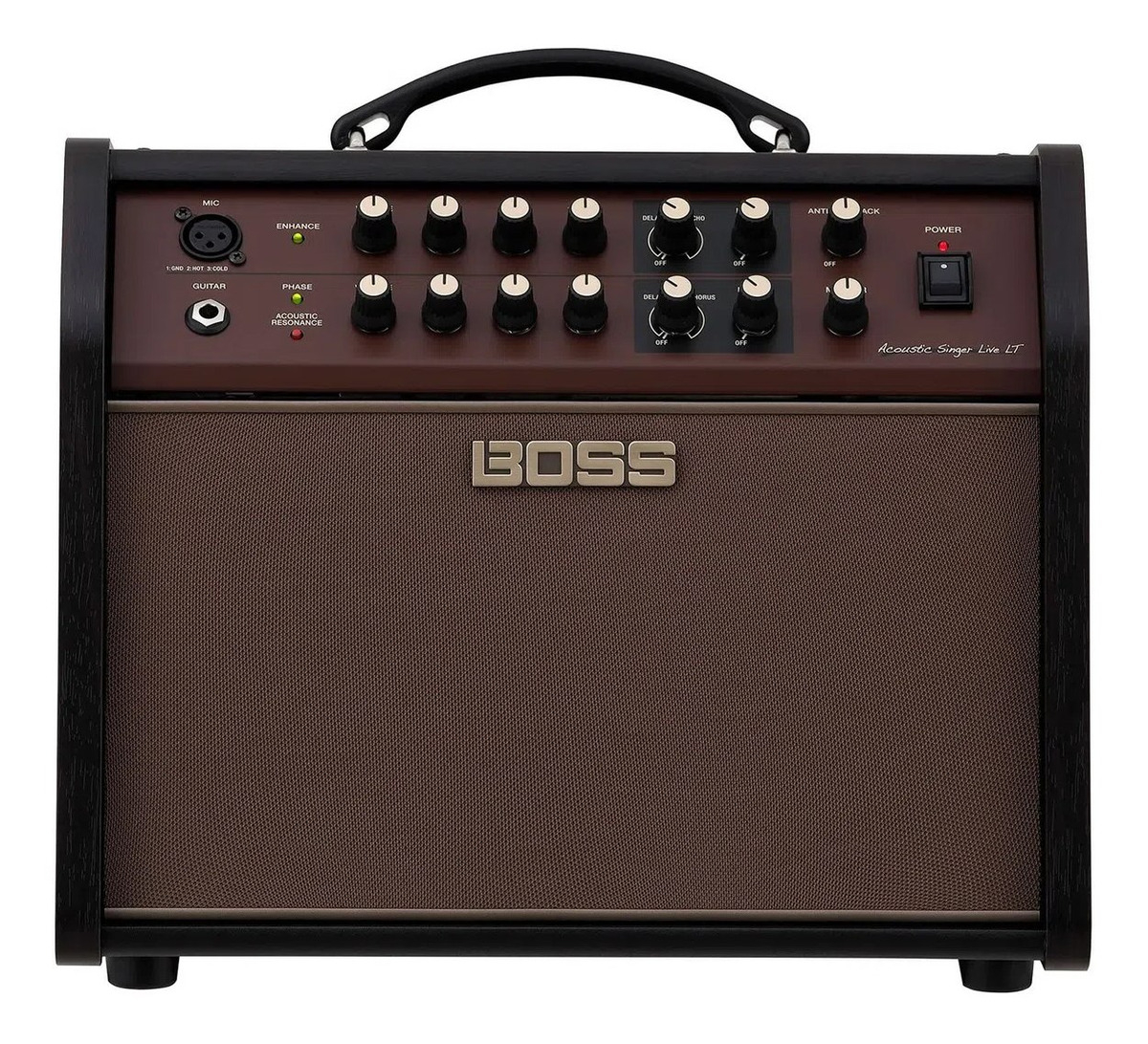 Amplificador Guitarra Acústica Y Micrófono Boss Acslive Lt 6 Color Marrón Oscuro