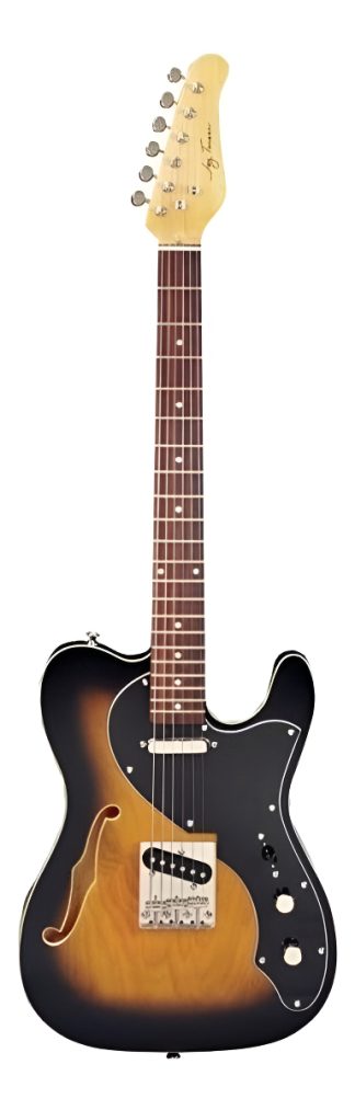 Guitarra Eléctrica Jay Turser Aliso Antique Natural Sunburst Diapasón Palo De Rosa