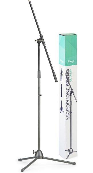 Stagg Mis0822 Soporte Microfono Boom Jirafa Negro