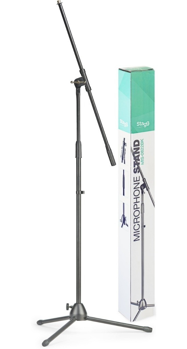 Stagg Mis0822 Soporte Microfono Boom Jirafa Negro