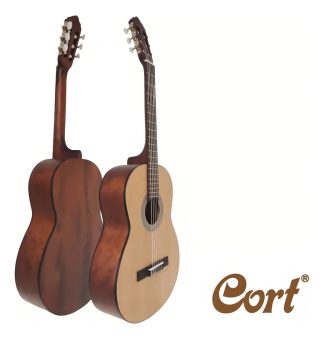 Guitarra Clásica Cort Ac100 Caoba Tapa Abeto Diestros Natural Semibrillo