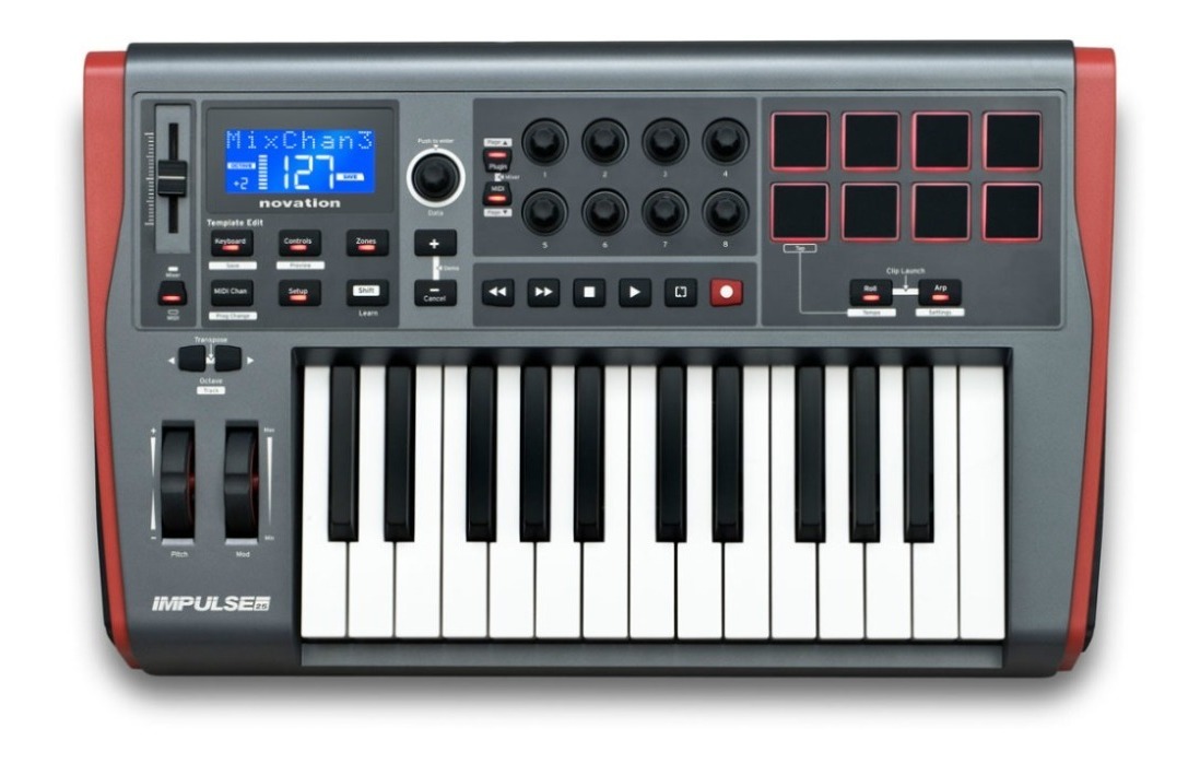 Novation Impulse 25 Controlador Midi Usb 25 Teclas Automap