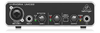 Interfaz De Audio Behringer U-phoria Umc22 Negra 1.ª Gen