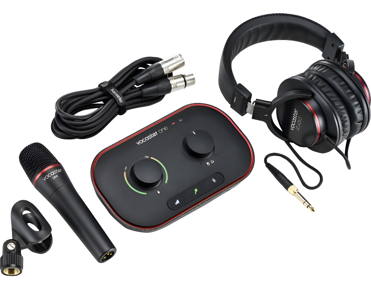 Focusrite Vocaster One Studio Interfaz Microfono Auriculares