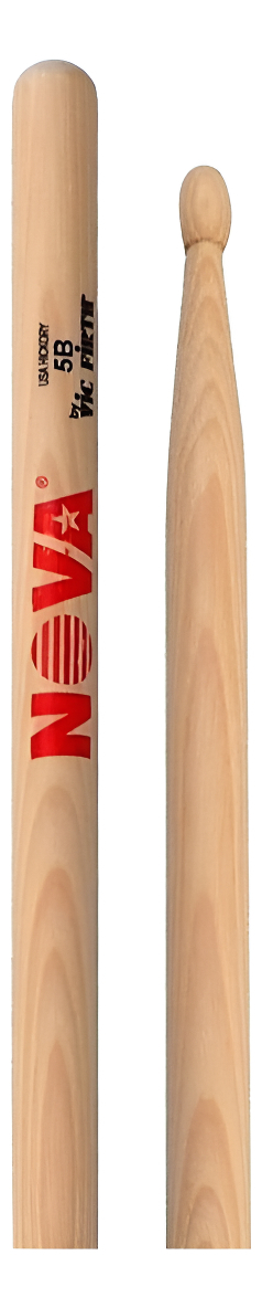 Baquetas Palillos Punta De Madera Vic Firth Nova 5b Natural