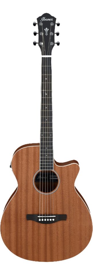 Guitarra Electroacústica Ibanez Aeg7mh Para Diestros Open Pore Natural Amaranto Poro Abierto