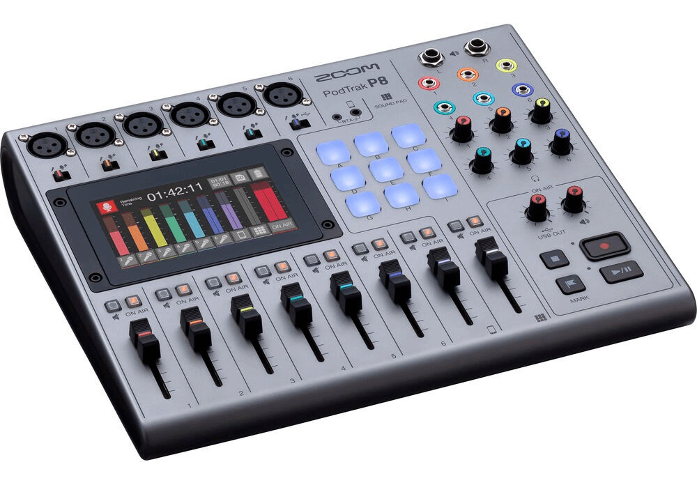 Grabador Portátil Multipista Zoom Podtrak P8 Podcast Color Gris