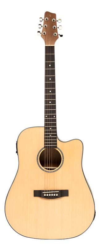 Stagg Sa25dce Pino Guitarra Electro Acustica Dreadnought