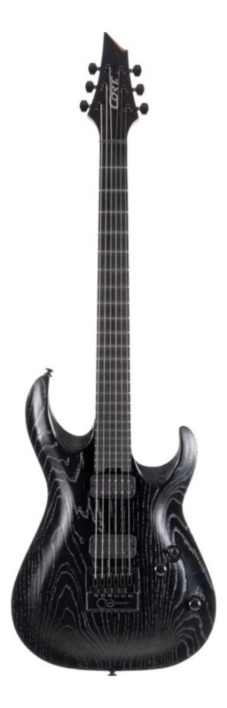 Guitarra Eléctrica Cort Kx700 Caoba Negra 6 Cuerdas Puente Fijo