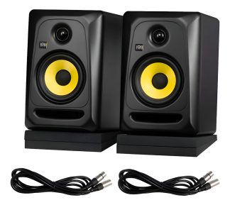 Krk Classic 5 Pack Monitores Estudio Activo Cables Base