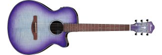Ibanez Aeg70 Guitarra Electro Acustica Flamed Color Purple Iris Burst High Gloss Material Del Diapasón Walnut Orientación De La Mano Diestro