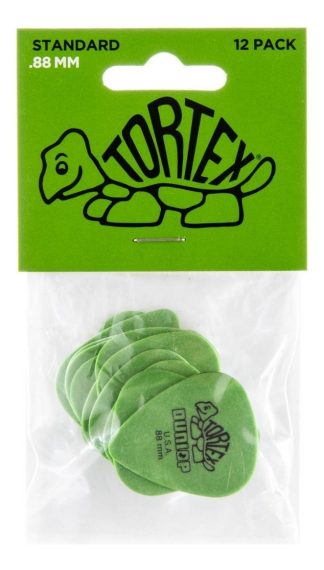 Puas Jim Dunlop 418p 0.88 Tortex Std Pack X 12 Color Verde Oscuro Tamaño Mediano