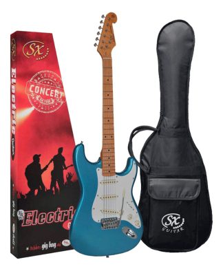 Sx Sst57 Guitarra Electrica Stratocaster Con Funda Color Lake Placid Blue Material Del Diapasón Maple Orientación De La Mano Diestro