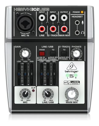 Mixer Behringer 302usb Preamp Xenyx 5 Entradas Usb