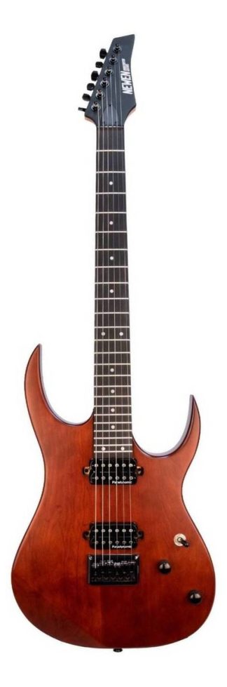 Guitarra Eléctrica Newen Newen Rock Rock De Roble Blanco Dark Wood Poliuretano Satinado