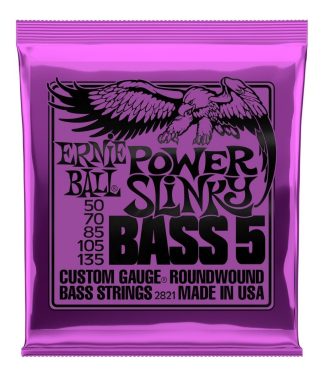 Ernie Ball 2821 Juego De 5 Cuerdas Para Bajo Power Slinky