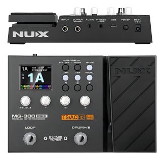 Pedalera Multiefecto Para Guitarra Nux Mg-300 Mkii Color Negro