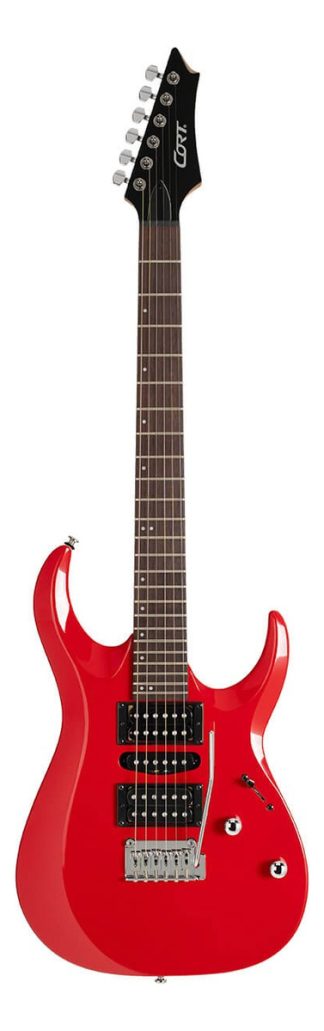 Cort X200 Guitarra Electrica Hsh Con Funda Color Candy Red Material Del Diapasón Jatoba Orientación De La Mano Diestro