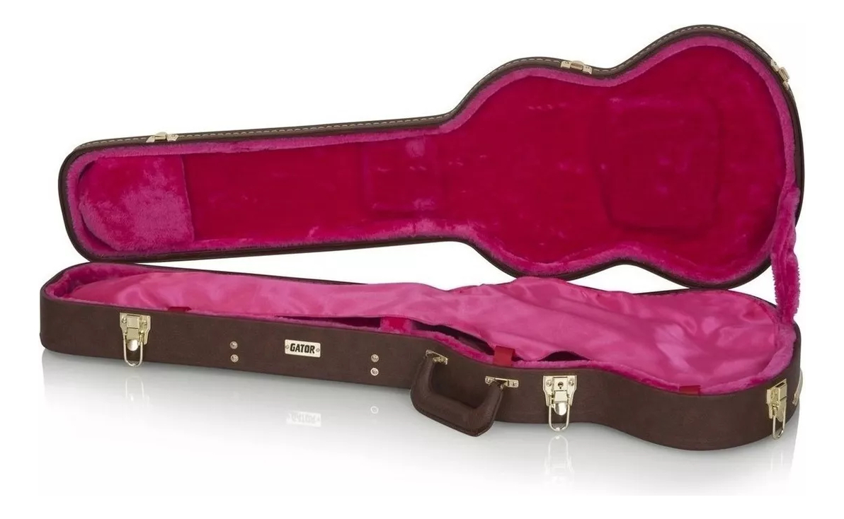 Estuche Rígido De Madera Gator Gw-sg Brown Para Guitarra Sg Marrón