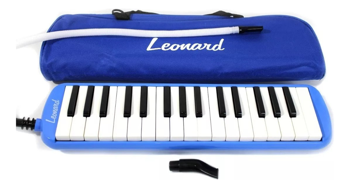 Melodica Leonard 32 Notas Con Funda Color Azul
