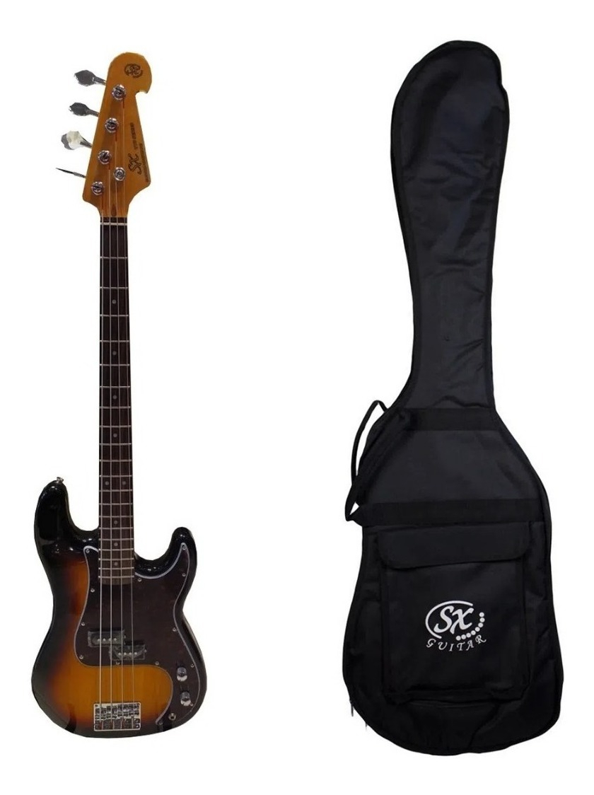 Sx Spb62 Precision Bass Vintage Bajo 4 Cuerdas Funda Acabado Del Cuerpo Laqueado Color Sunburst 3 Tonos Orientación De La Mano Diestro