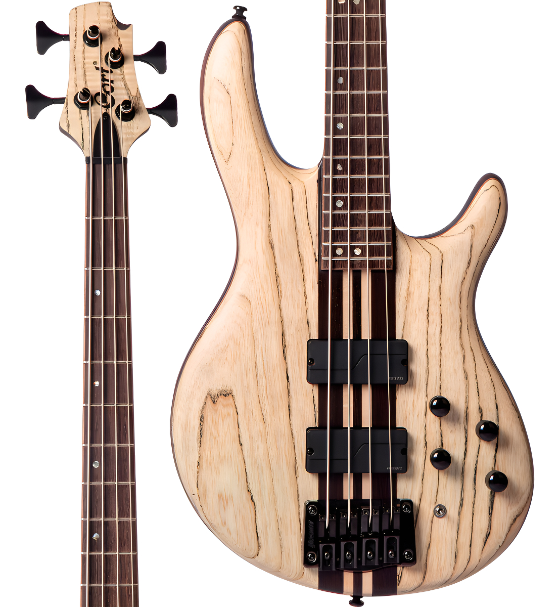 Cort A4 Ultra Ash Bajo Activo 4 Cuerdas Hipshot Fishman