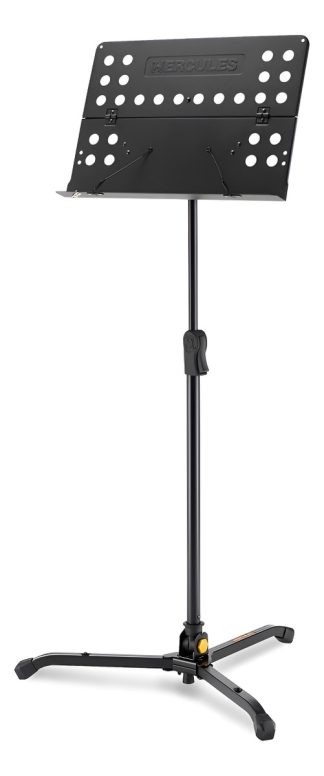 Atril Perforado Para Partitura Hércules Bs311b Color Negro