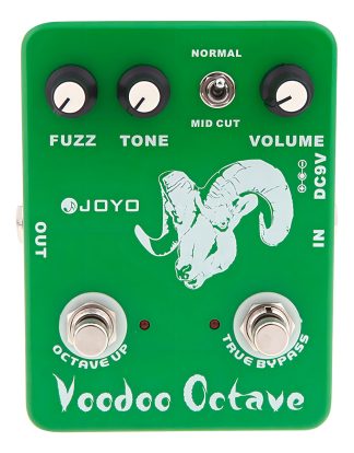 Pedal Fuzz Octavador Analógico Joyo Voodoo Octave Jf-12 Guitarra Eléctrica Verde