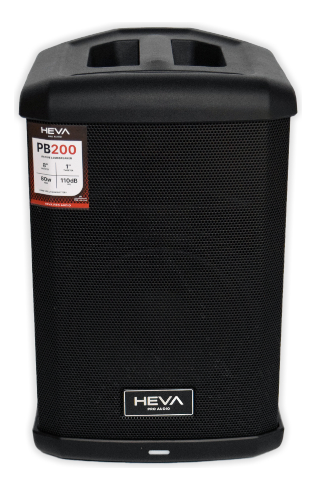 Heva Pb200 Bafle Activo A Bateria 80 Watts 4 Canales Bt