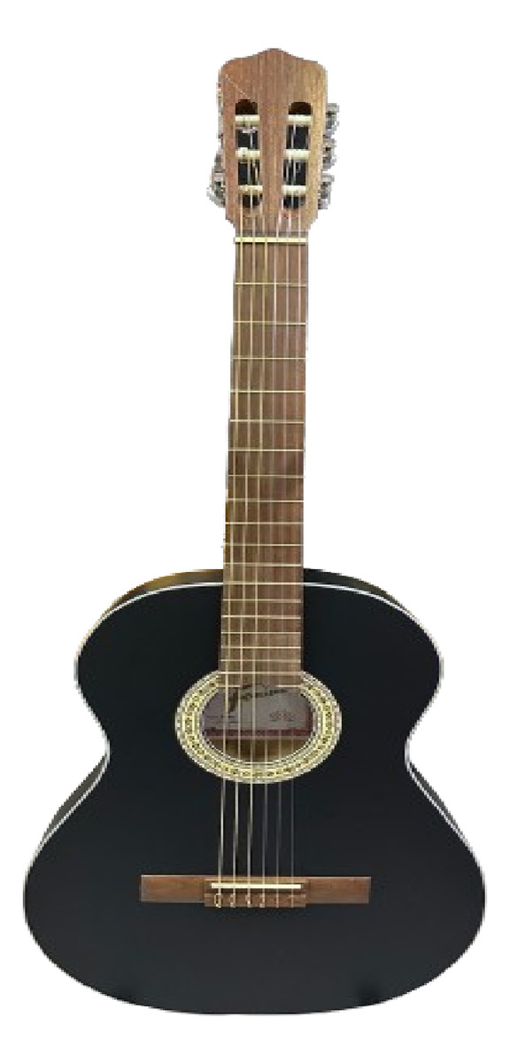 Fonseca 24 Guitarra Criolla Media Caja Principiante Mate Color Negro Mate Orientación De La Mano Diestro