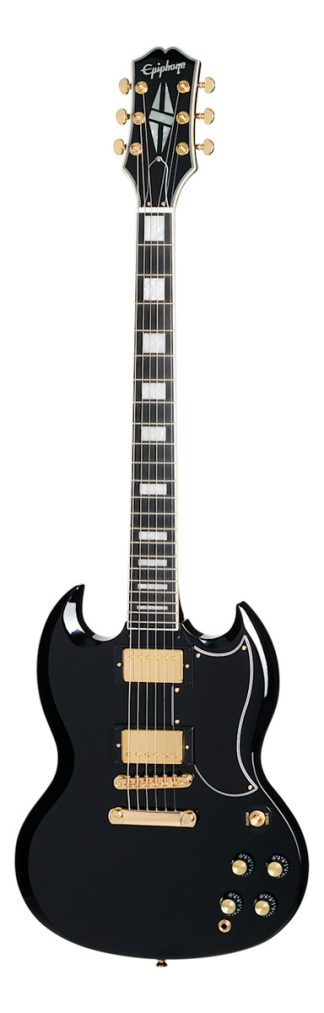 Guitarra Eléctrica EpiPhone Sg Custom Ebony 6 Cuerdas Caoba Diestro Ébano