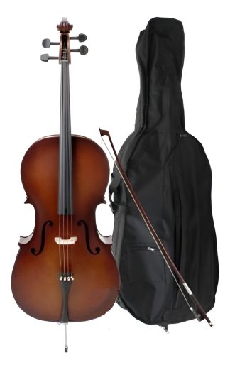 Violoncello 1/2 Stradella Mc601112 Maple Pino Ébano Con Arco Y Funda