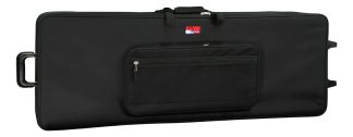 Funda Semirrígida Gator Gk-76 Para Teclado 76 Teclas Con Ruedas Negra Negro