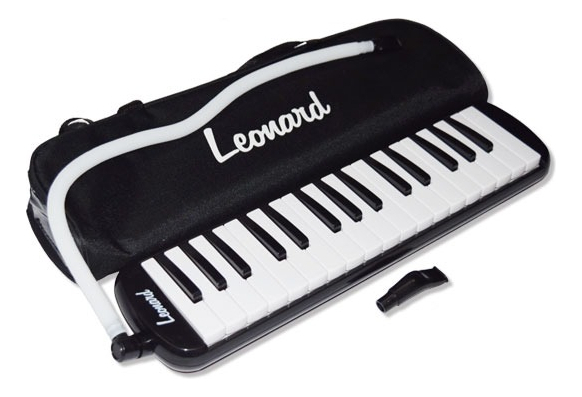 Flauta Melodica Piano 32 Notas Leonard Funda Color Negro