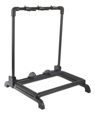 Guitto Ggs12 Soporte Para 3 Guitarras Bajo Gris Oscuro