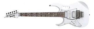 Guitarra Eléctrica Para Zurdo Ibanez Pia/jem/uv Jem Jr L Super Strato De Meranti 2025 White Brillante Con Diapasón De Jatobá
