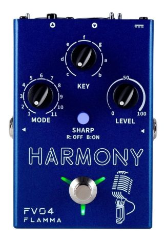 Pedal De Efecto Flamma Efeito Vocal Harmony Fv04 Azul