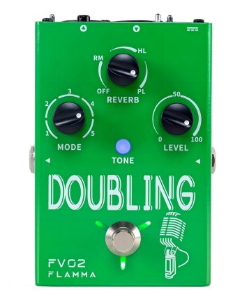 Pedal De Efectos Vocales Flamma Fv02 Octava Reverb Verde Para Voz Y Guitarra