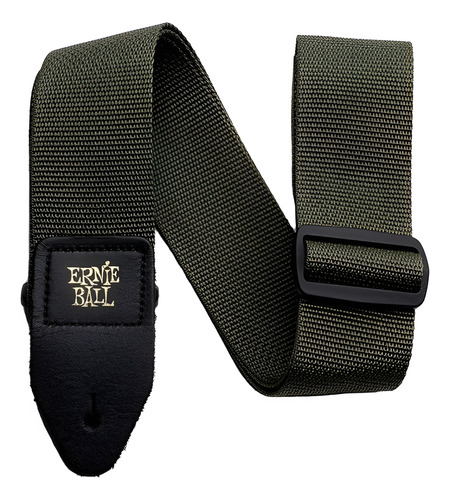 Correa Ajustable Ernie Ball Strap Poly Pro Con Diseño De Liso Color Oliva