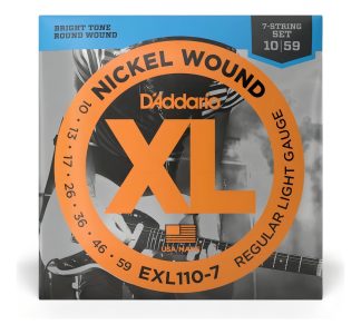 Cuerda De Guitarra De 7 Cuerdas Daddario 010 Exl110-7 Jg String