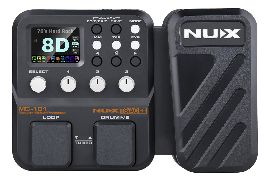 Nux Mg101 Pedalera Multi Efecto Para Guitarra Con Pedal