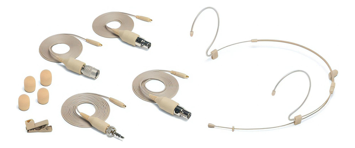 Samson De10x Micrófono De Vincha Omnidireccional Accesorios Color Beige