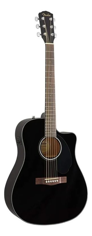 Guitarra Electroacústica Fender Cd-60sce Black Negra Fishman Negro Diestro Palo De Rosa