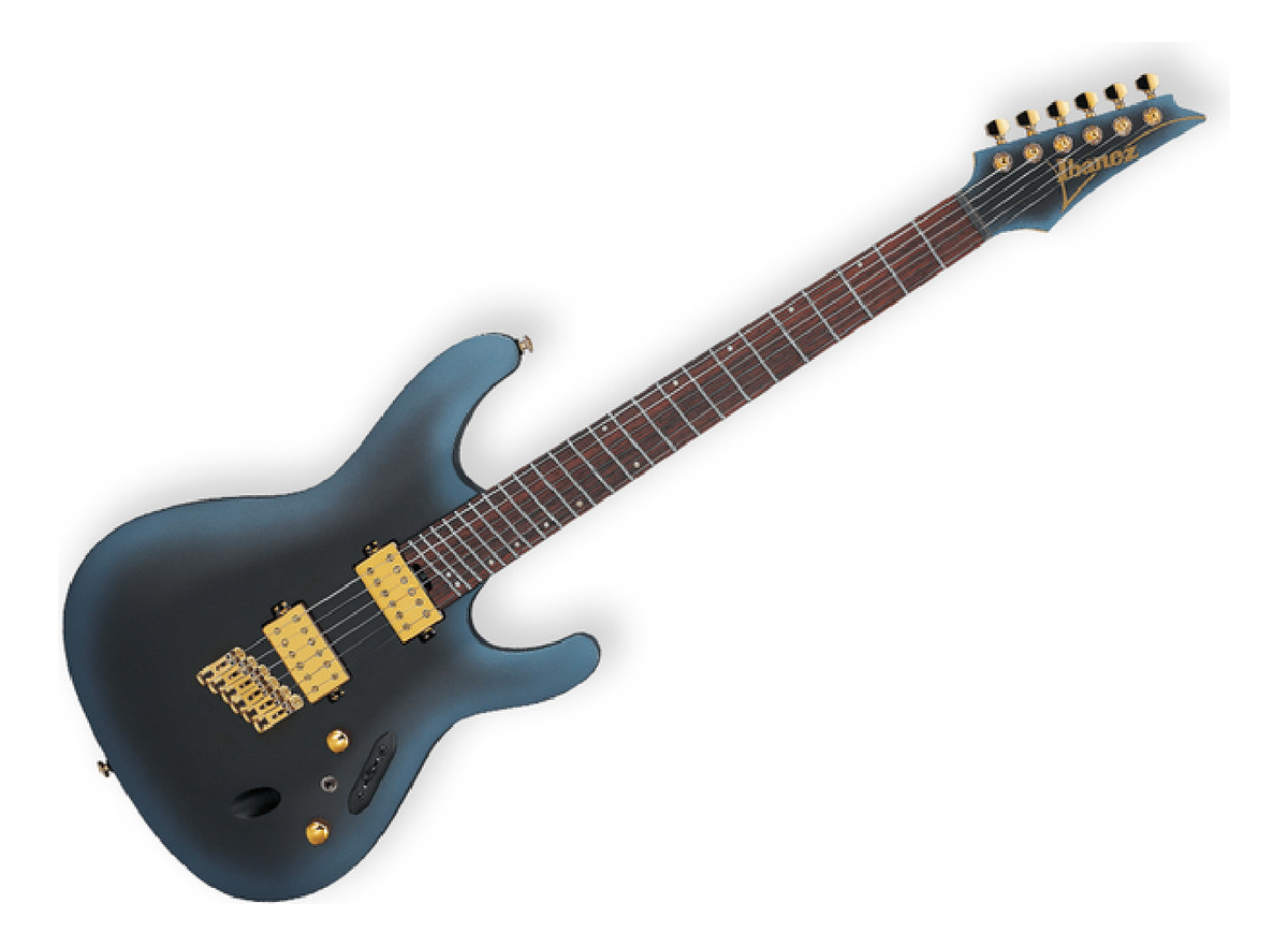 Guitarra Electrica Ibanez ''s'' Negro/sombreado Azul Mate Orientación De La Mano Diestro Palo De Rosa