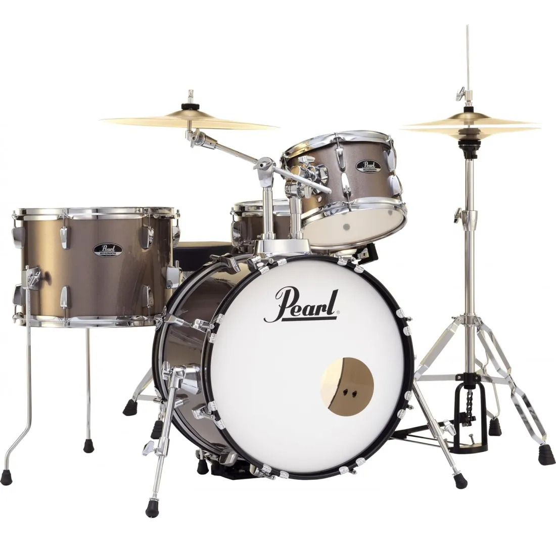 Pearl Roadshow Bateria 4 Cuerpos Bombo 18 Fierros Platillos