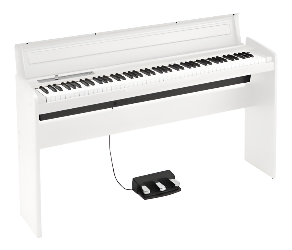 Piano Digital Korg Lp-180 Mueble Pedales Blanco En Caja Color White