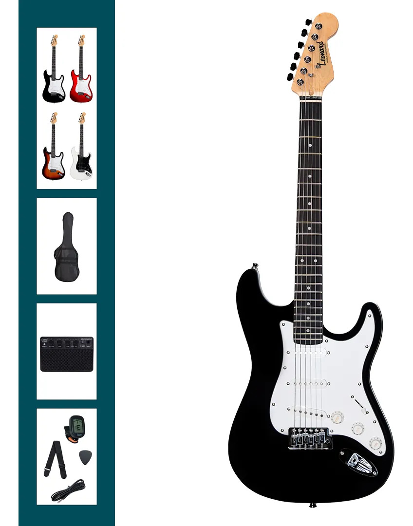 Leonard Set Guitarra Electrica Amplificador Funda Acc